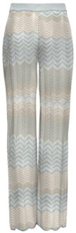 Only Onlalvira life mw glitter pant knt dessin Blauw