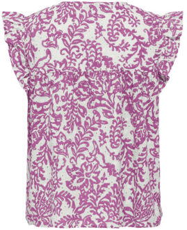 Only Onlamanda chanee cap emb top wvn dessin Wit - M