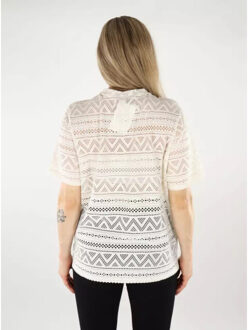 Only Onlaniri ss o-neck top jrs off-white Ecru