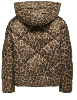 Only Onlasti life short puffer jacket cc otw dessin Bruin - M