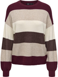 Only Onlatia l/s stripe pullover knt noo Veelkleurig