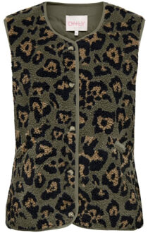 Only Onlbaby teddy vest pnt cs - maat S Groen