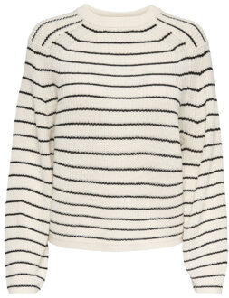 Only Onlbase l/s o-neck pullover knt noo Wit - M