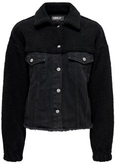 Only Onlbella ls black teddy dnm jacket Zwart - XL