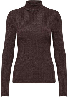 Only Onlbianca l/s roll neck top jrs black coffee/silve Bruin - XS
