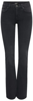 Only Onlblush mw flared smu dnm pim black denim - maat XL / L32 Zwart