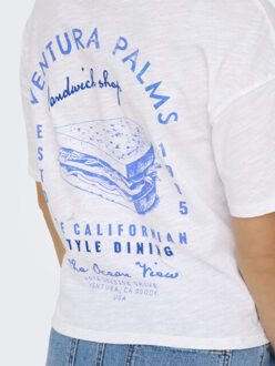 Only onlbone s/s dining to box jrs 15349896 bright white - maat L Wit