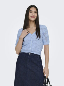 Only onlchloe life ss cadigan knt 15365089 soft chambray Blauw - M