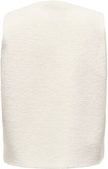 Only Onlcoco teddy waistcoat cc otw - maat S Wit