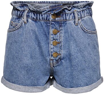 Only ONLCUBA PAPERBAG SHORTS - Medium Blue Blue