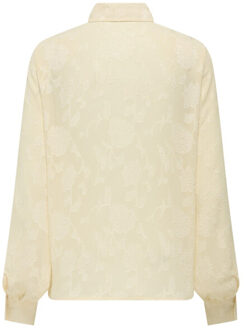 Only Onldoreen ls jaquard shirt wvn cs ecru