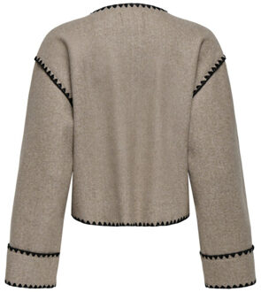 Only Onlelba life cuff scallop jacket otw taupe Bruin