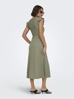 Only Onlelisa s/l v-neck dress jrs Goud - XL