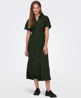 Only Onlellen s/s midi shirt dress ptm Groen - XL