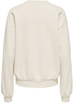 Only Onlfie ls print box swt beige Ecru - M