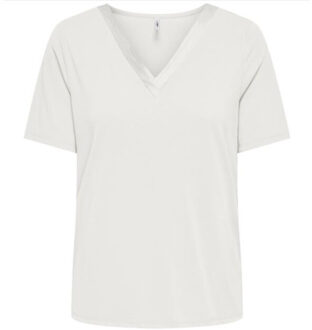 Only Onlfree life s/s split v-neck top j - maat XS Wit