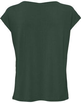 Only Onlfree s/s modal v-neck top jrs no Groen