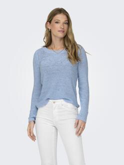 Only Onlgeena xo l/s pullover knt noos Blauw - S