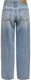Only onlgianna mw straight dot450 dnm no 15347093 light blue denim - maat 30-32 Indigoblauw