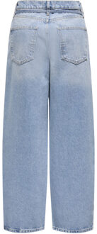 Only Onlgianna rhinest mw straight blue denim Blauw - 29-32
