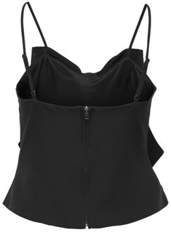 Only Onlginie rhinestone bow strap top wvn - Zwart - M