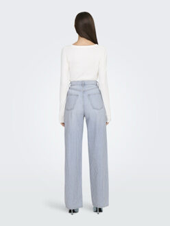 Only Onlhope hw wide stripe dnm tai dessin Blauw - 29-32