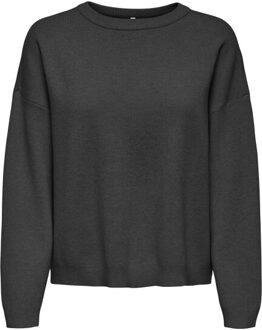 Only Onlibi ls loose oneck cc knt Grijs - XS