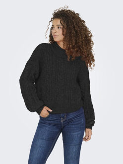 Only Onlida life ls high neck knt - - maat S Zwart