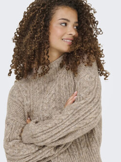 Only Onlida life ls high neck knt melee Bruin