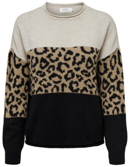 Only Onljade animal ls o-neck noos knt Beige