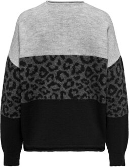 Only Onljade animal ls o-neck noos knt Veelkleurig - M