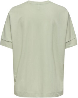 Only Onljany ss o-neck print top box jrs olijf Groen - M