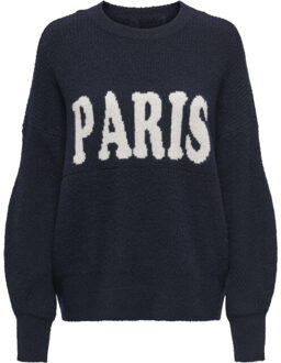 Only Onljerico l/s pullover knt noos dark navy/cd paris Blauw - M