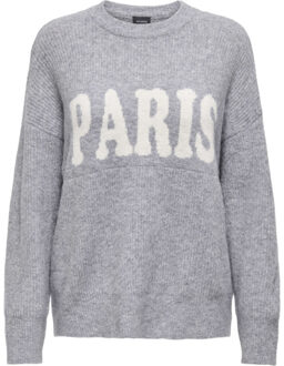 Only Onljerico l/s pullover knt noos grey melange/cd pa Grijs - S