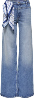 Only Onljuicy hw wide cut scarf dnm rea medium blue den Veelkleurig - 30