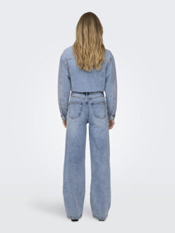 Only Onljuliette hw wide leg dnm box Blauw - 30-32