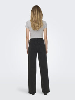 Only Onljuliette hw wide leg dnm box - maat 27-32 Zwart