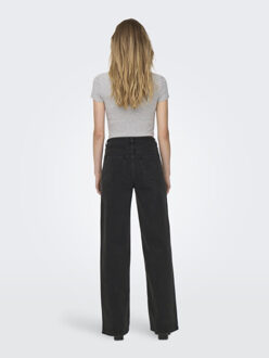 Only Onljuliette hw wide leg dnm box Zwart - 26-32