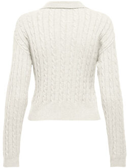 Only Onlkatia ls cable polo cc knt off-white Ecru