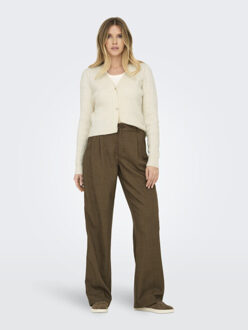 Only Onlkatia ls cable v-neck cardi knt licht Ecru - S