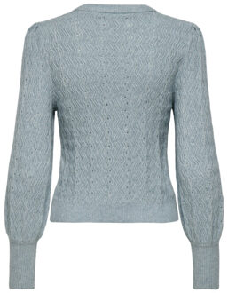 Only Onlkatia ls struc puff oneck cc knt licht Blauw - M