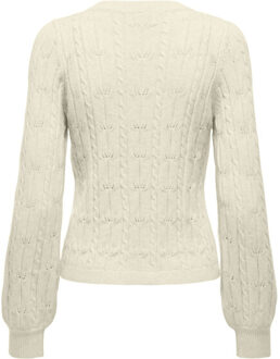 Only Onlkatia ls structure o-neck pull cc knt beige Ecru