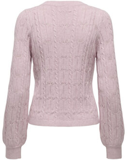 Only Onlkatia ls structure o-neck pull cc knt licht Roze