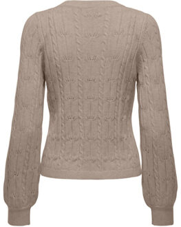 Only Onlkatia ls structure o-neck pull cc knt zand Ecru