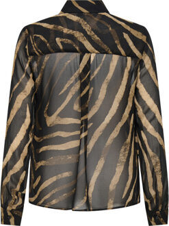 Only onlkeana life ls loose shirt wvn 15359791 faded zebra Zwart - M