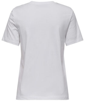 Only onlketty life s/s o-neck top jrs no 15288473 heart - maat L Wit