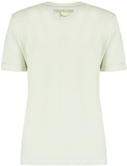 Only Onlkita life s/s drinks top box jrs - maat L Groen