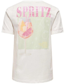 Only Onlkita life ss drinks top box jrs off-white Ecru - M
