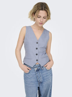 Only Onllinda sl mel fit waistcoat tlr noos licht - maat XL Blauw
