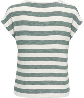 Only Onllira s/s v-neck top jrs noos chinois green/clou Ecru - L